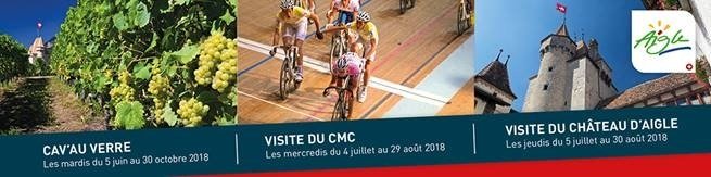Activités estivales proposées par l'Office du tourisme d'Aigle